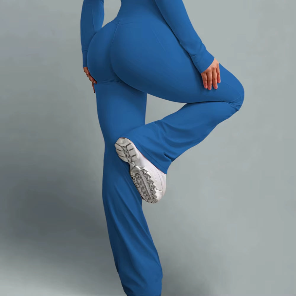 Spandex Quick Dry High Waisted Butt Lifting Yoga Leggings Activewear Sculpting Wide Leg Flared Yoga Leggings