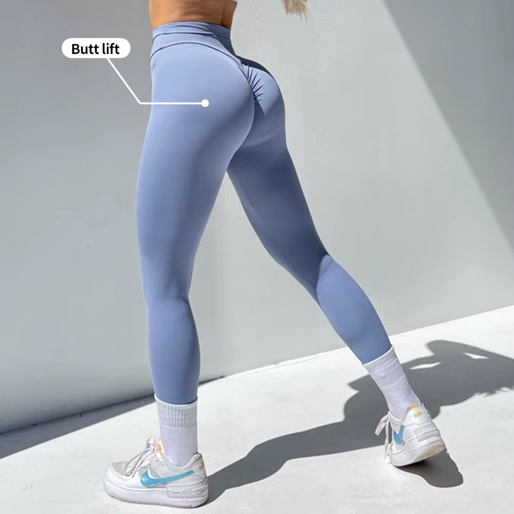MIQI QUICK DRY Polyester Leggings Scrunch Butt Lift Workout Fitness Tight Yoga Pants Scrunch Yoga Leggings